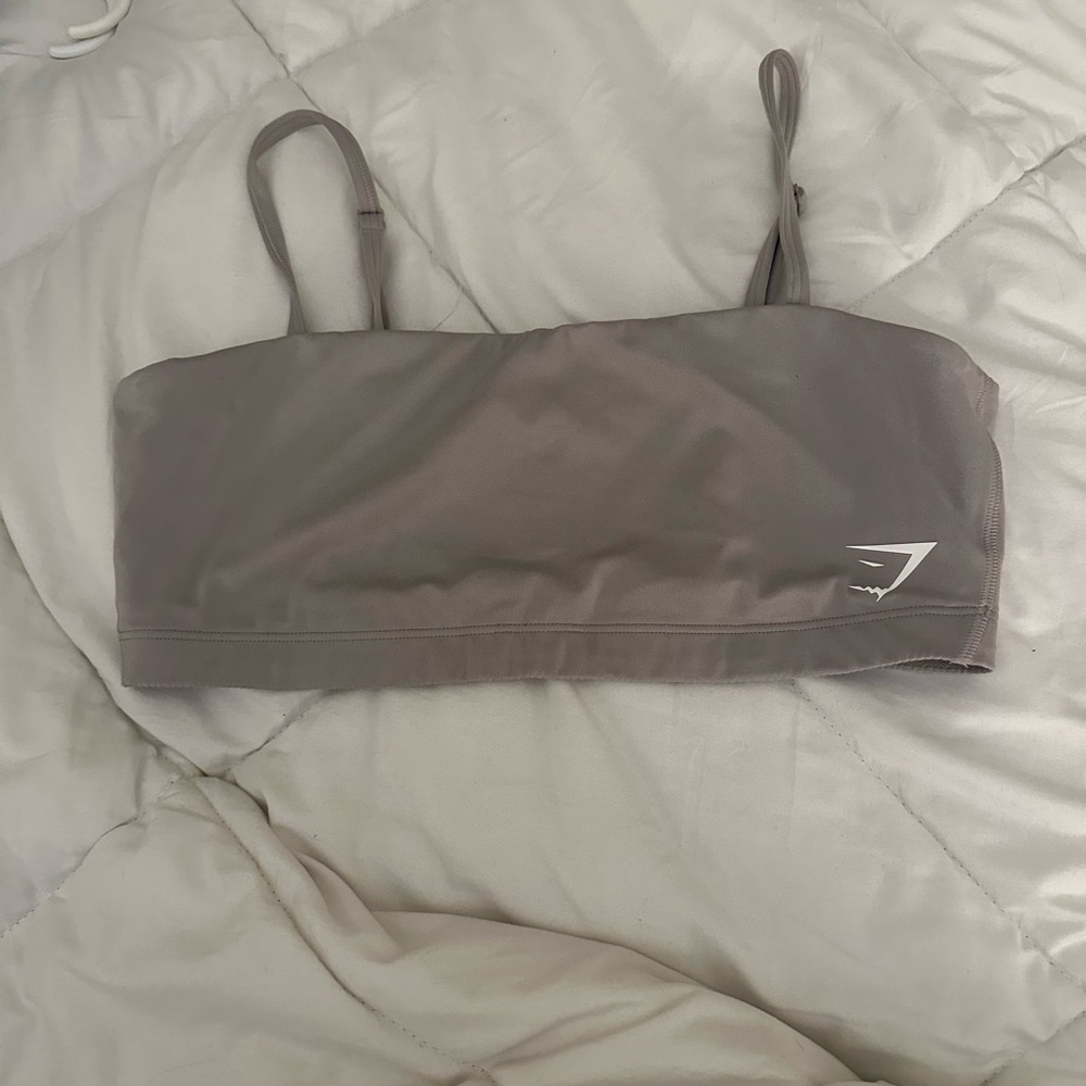 Gymshark grey training bandeau sports bra